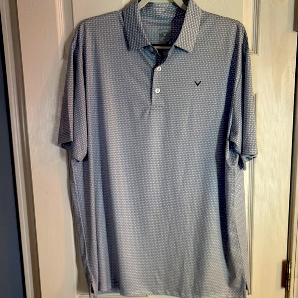 Callaway blue Gray Polo Shirt Classic Design